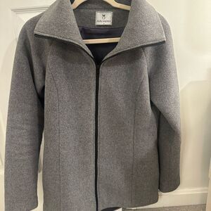 Dudley Stephens Union Street Brushed Fleece Gray Women's Jacket small VGUC